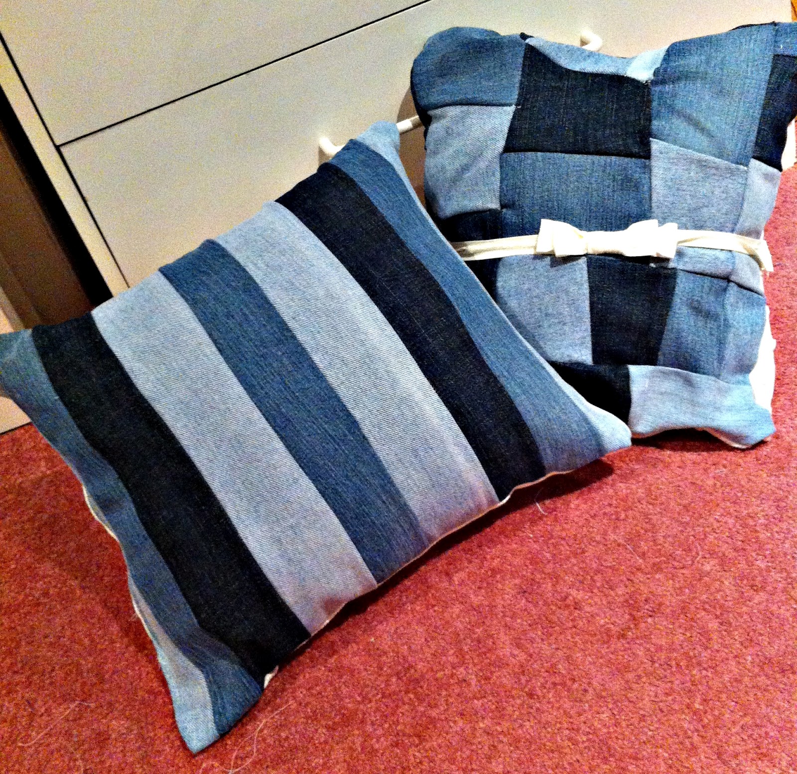 Human Relations DIY Patchwork Denim Pillow Case