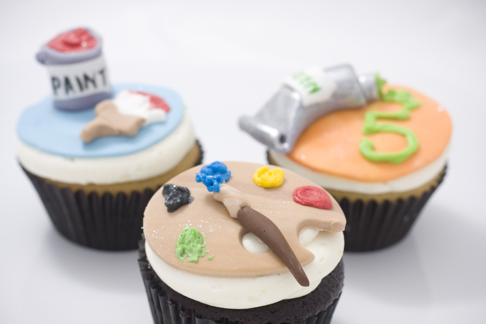 The Crimson Cake Blog Art & Paint Themed Cookies and Cupcakes