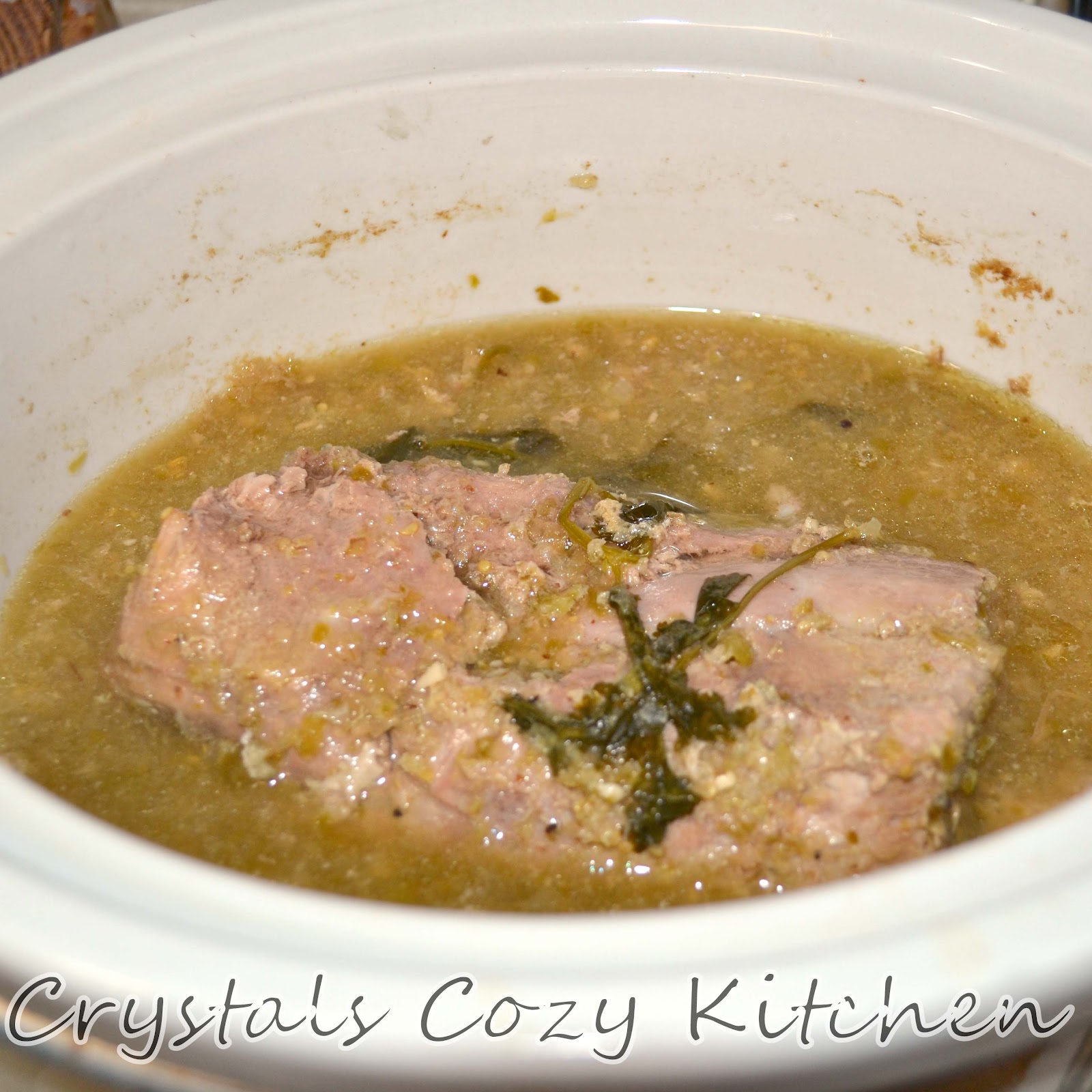 Crystal's Cozy Kitchen Salsa Verde Pork Loin Roast (Slow Cooker)