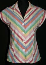 1930s Inspired Sunwashed Cotton Top by Sweet Baby Jane Size 0 1