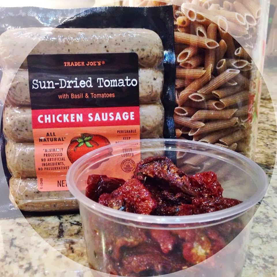 plum bucket Tuesday Tastings SunDried Tomato Chicken Sausage Pasta