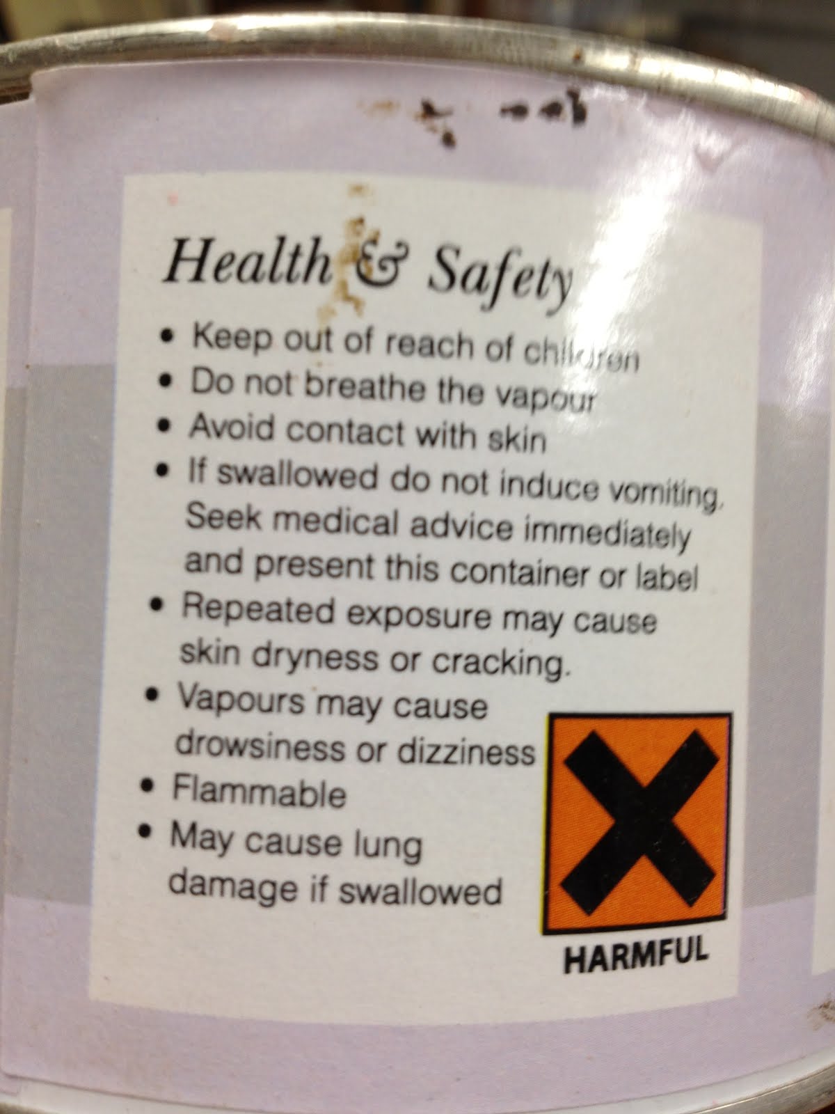 Orphaned Decor Read Your Warning Labels on Your Paint!