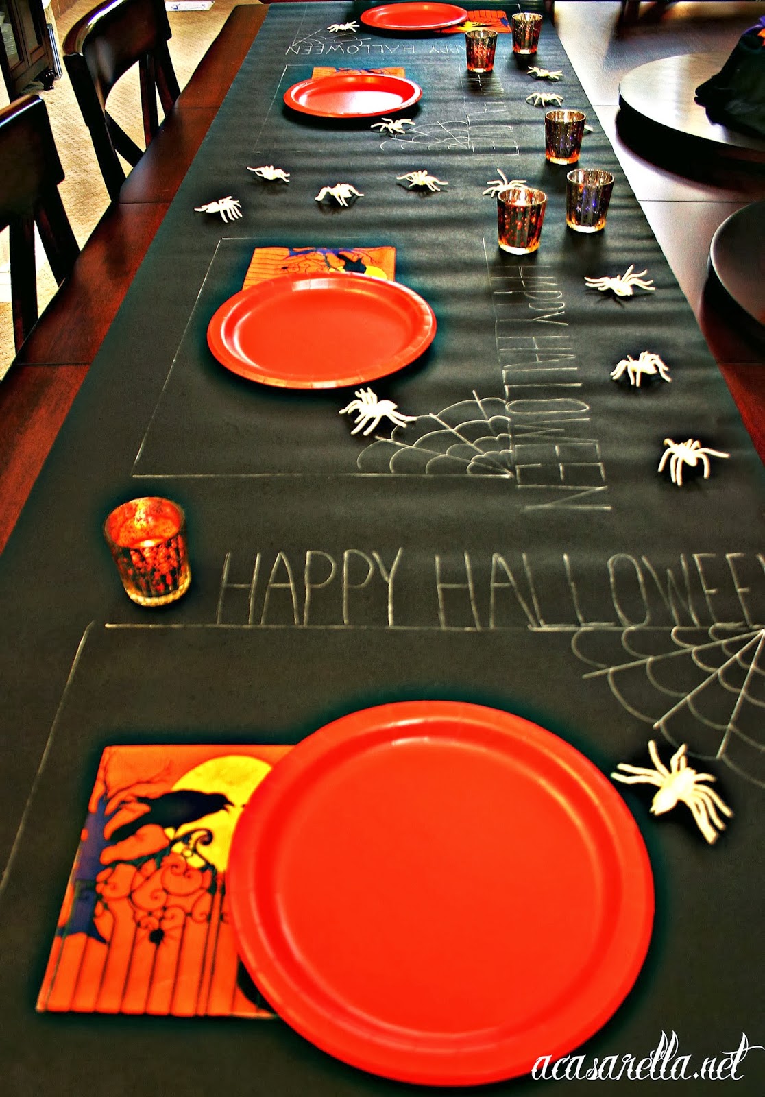 Diy Chalkboard Runner For Halloween A Casarella