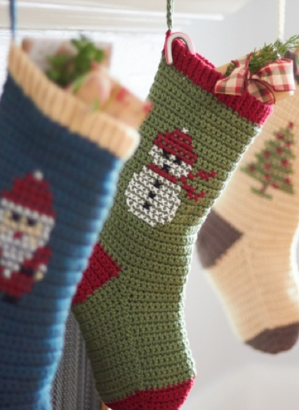 Las Teje y Maneje: CROCHET & CROSS STITCH XMAS STOCKINGS