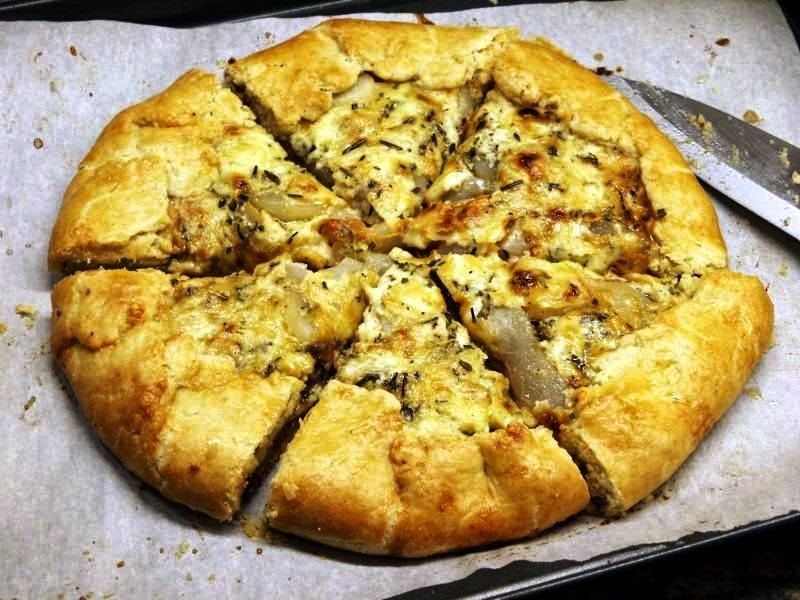 Moveable Feasts Fontina, Pear and Caramelized Onion Galette