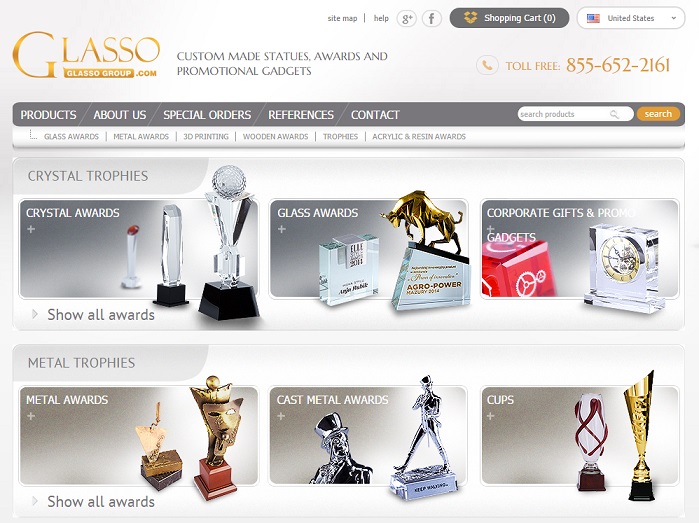 Custom trophies & awards online