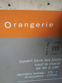 Orangerie museum sign, Paris