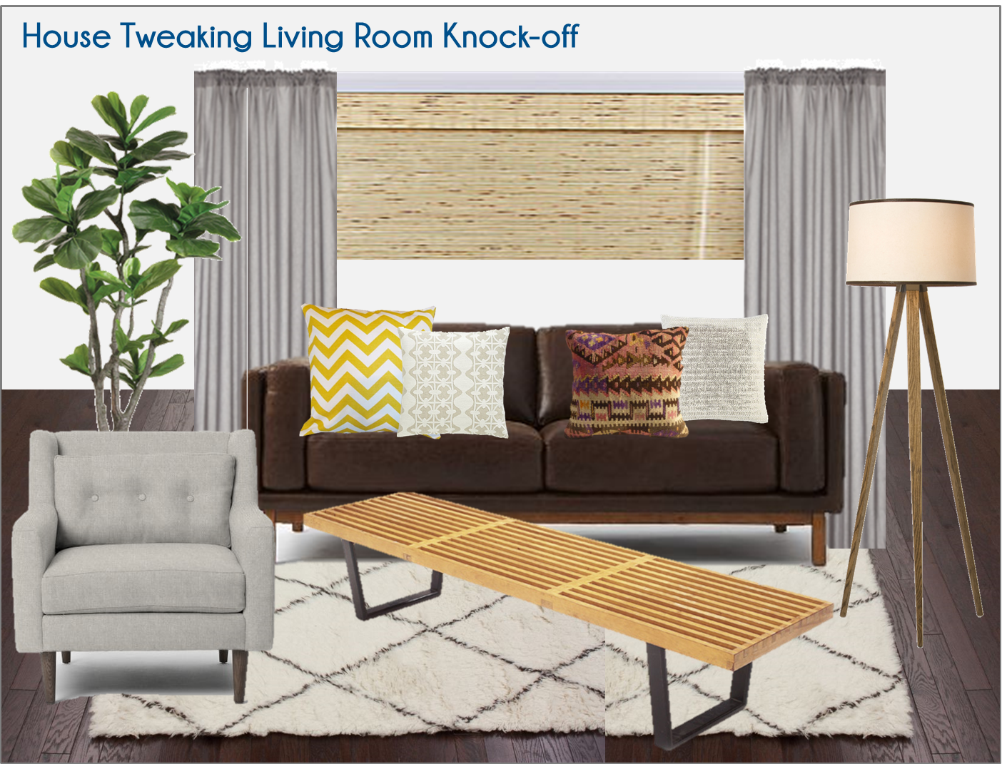 Cup Half Full: Living Room Design Board - a House Tweaking Knock-off Cup Half Full: Living Room Design Board - a House Tweaking Knock-off
