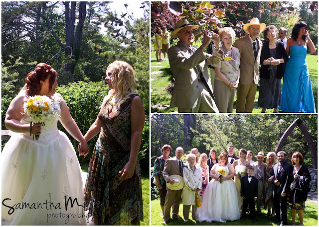 family photos with bride and groom