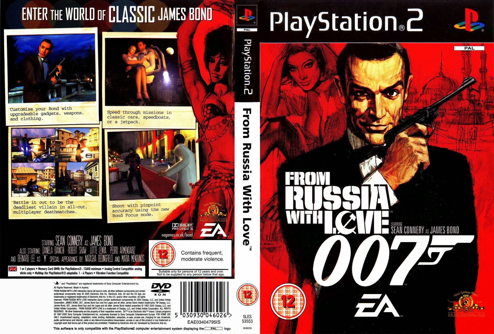 James Bond 007 From Russia with Love Playstation 2 Ultra Capas