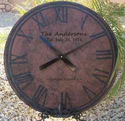 24" Brown Faux Stone Clock ($65)