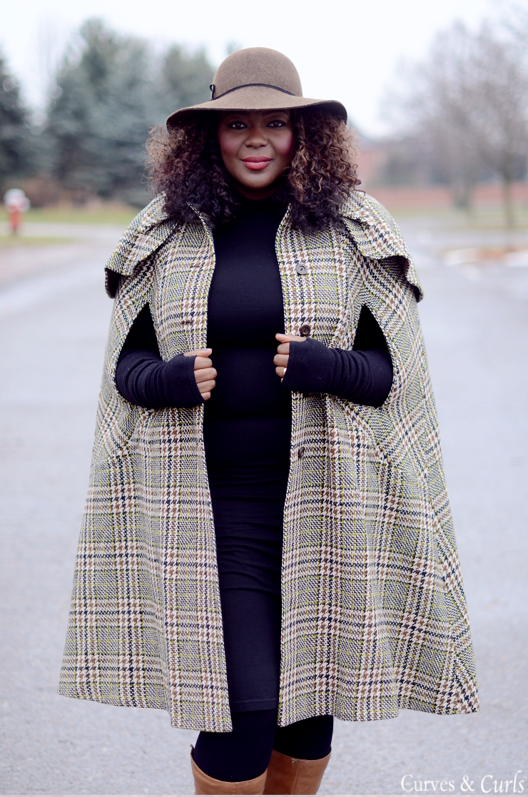 plus size cloak coat