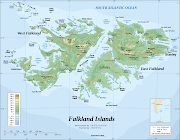 Islas Malvinas, mapa. con topónimos argentinos. con topónimos británicos. mapa islas malvinas toponimos britanicos
