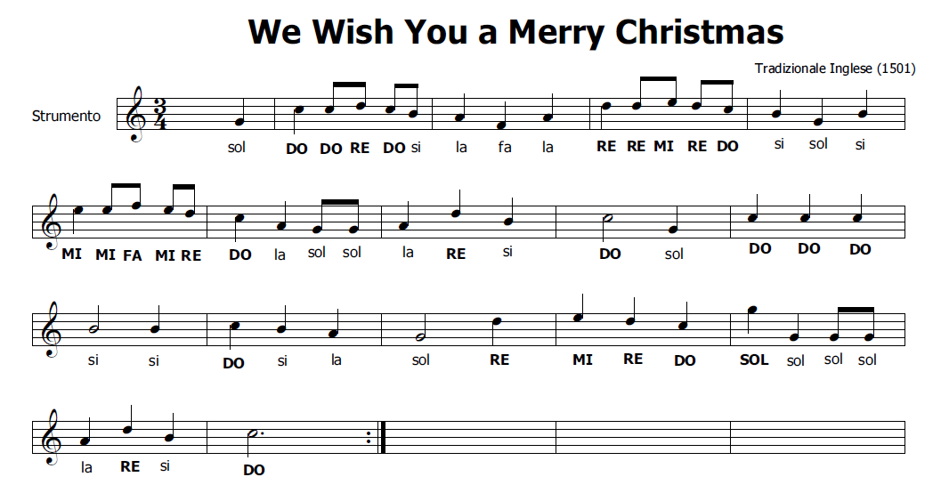 Musica E Spartiti Gratis Per Flauto Dolce Musica Di Natale Per Flauto Dolce We Wish You A Merry Christmas
