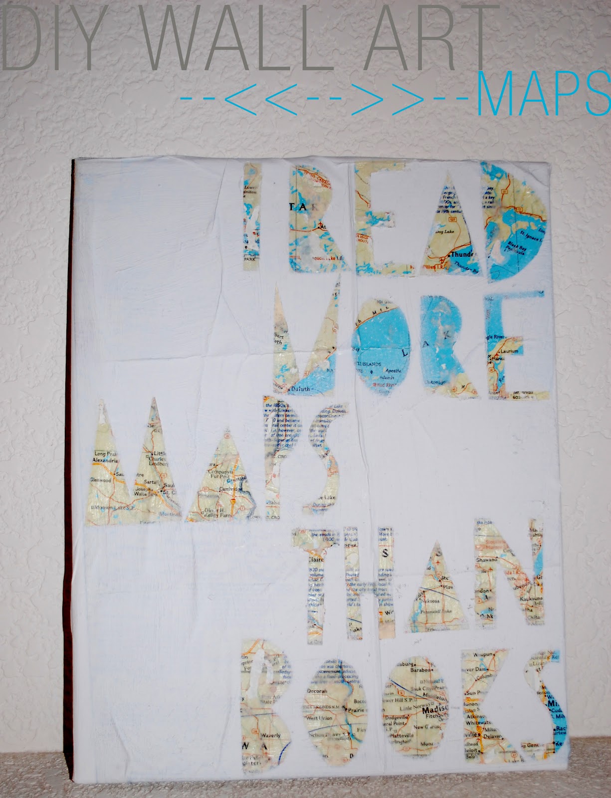 A Diamond Mind: DIY MAP WALL ART