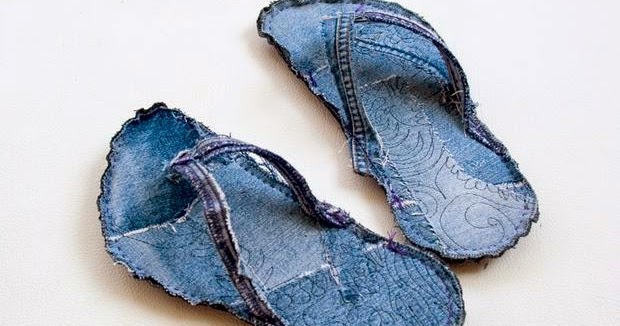 denim flip flops