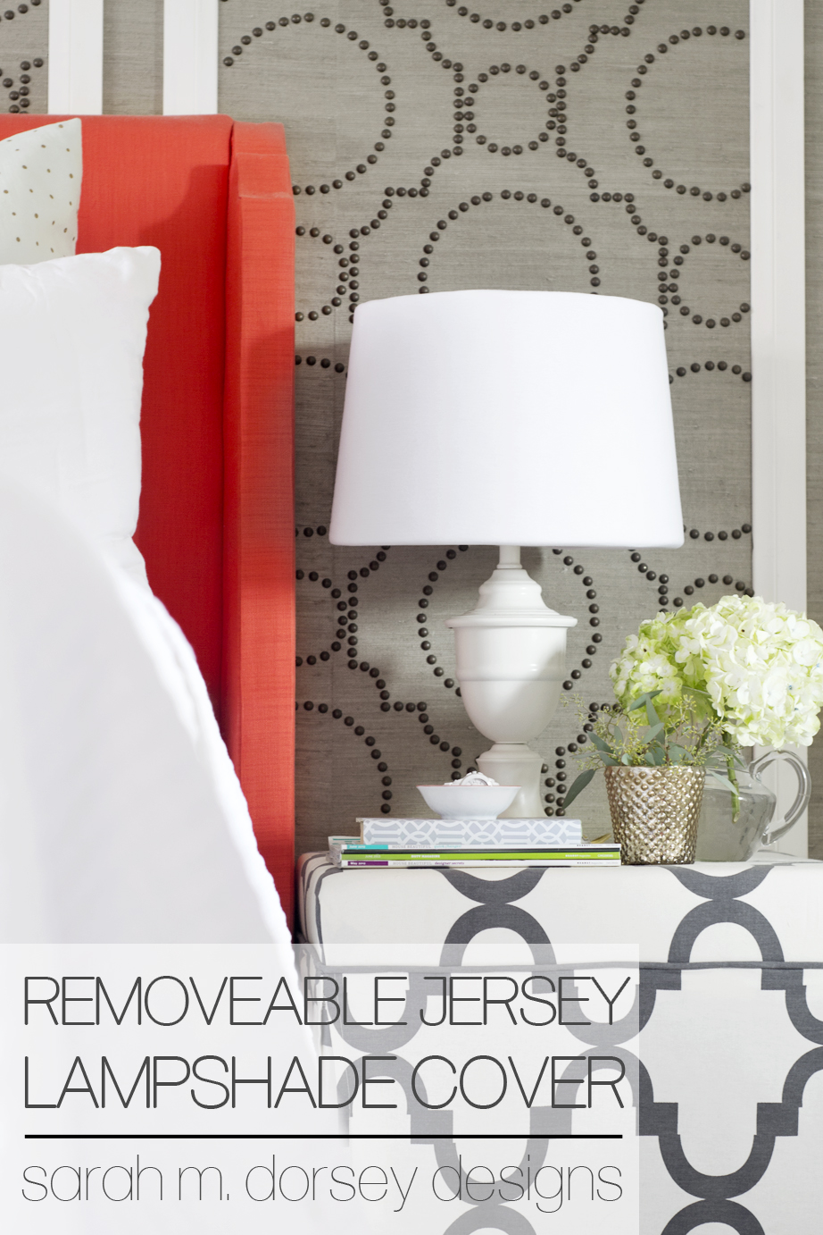 Diy In 1 Hour Or Less Removeable Jersey Lampshade Cover Dorsey