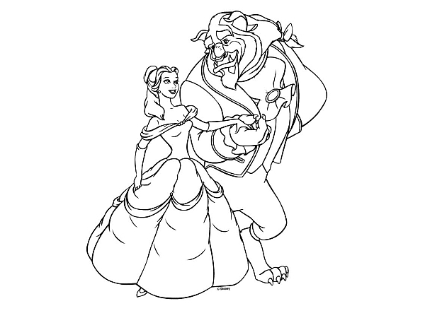 Disney Princess Belle Coloring Pages To Kids title=