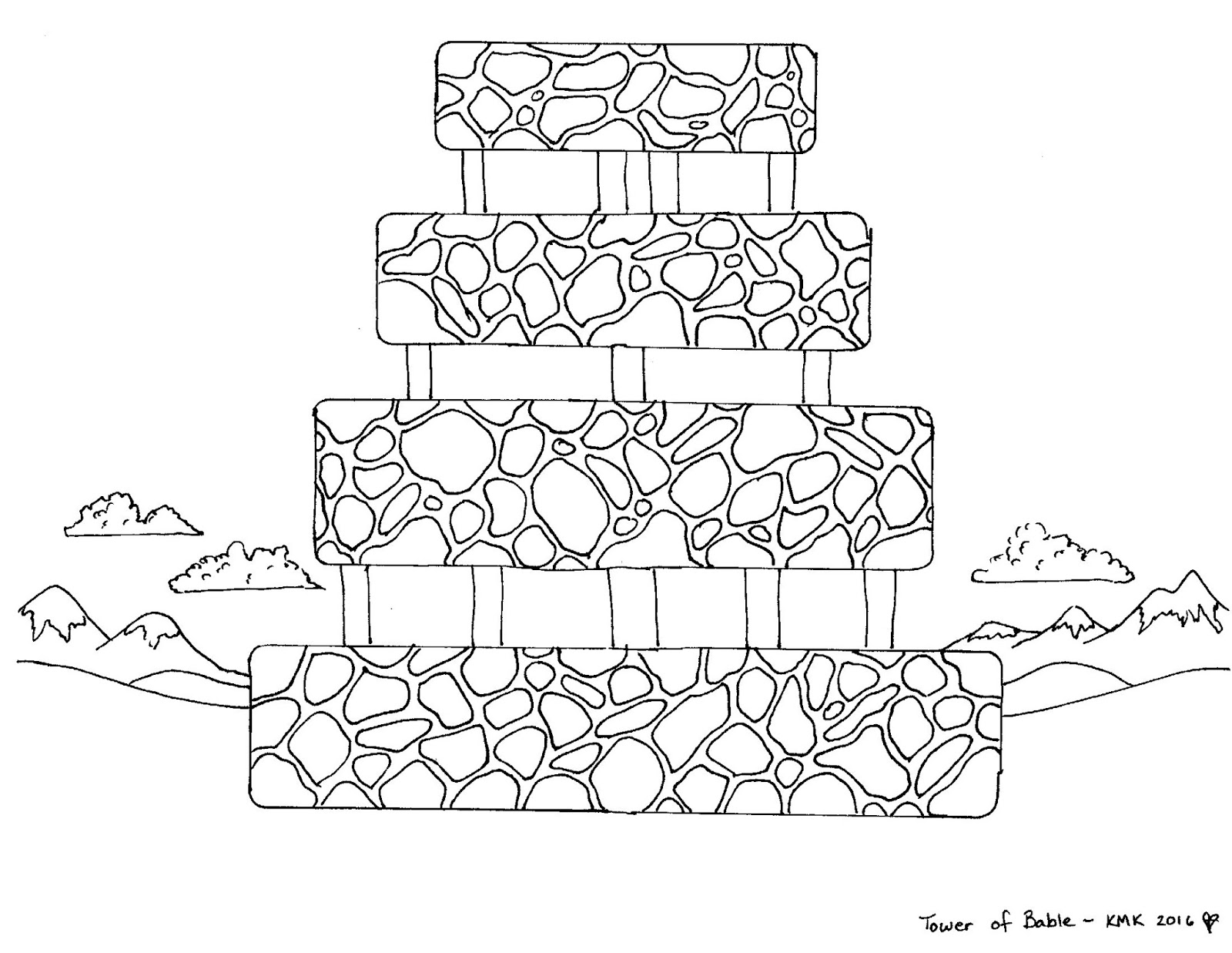 Grow Wild My Child Babel S Tower Free Pop Up Coloring Page