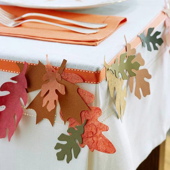 table decoration for thanksgiving maybe a simple trim with punched ...