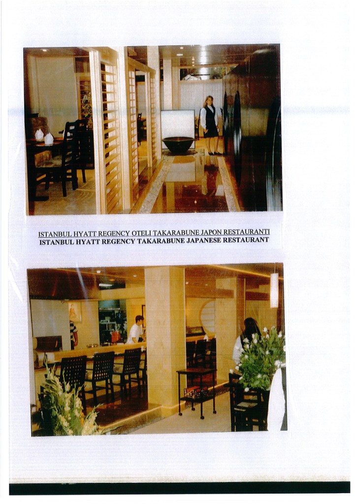 Aras Kutlusan Portfolio Istanbul Hyatt Regency Hotel Takarabune Japanese Restaurant Decoration