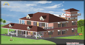 306 Square Meter (3298 Sq. Ft) House Elevation Design 306 Square Meter (3298 Sq. Ft) House Elevation Design