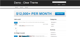Clear Theme Blogger Template