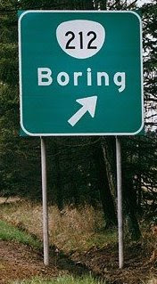 Boring Sign