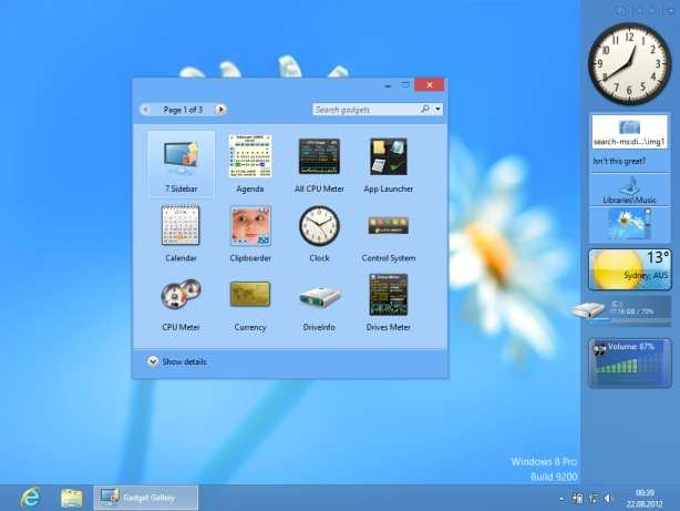 8GadgetPack 4.1 - Gadgets for Windows 8