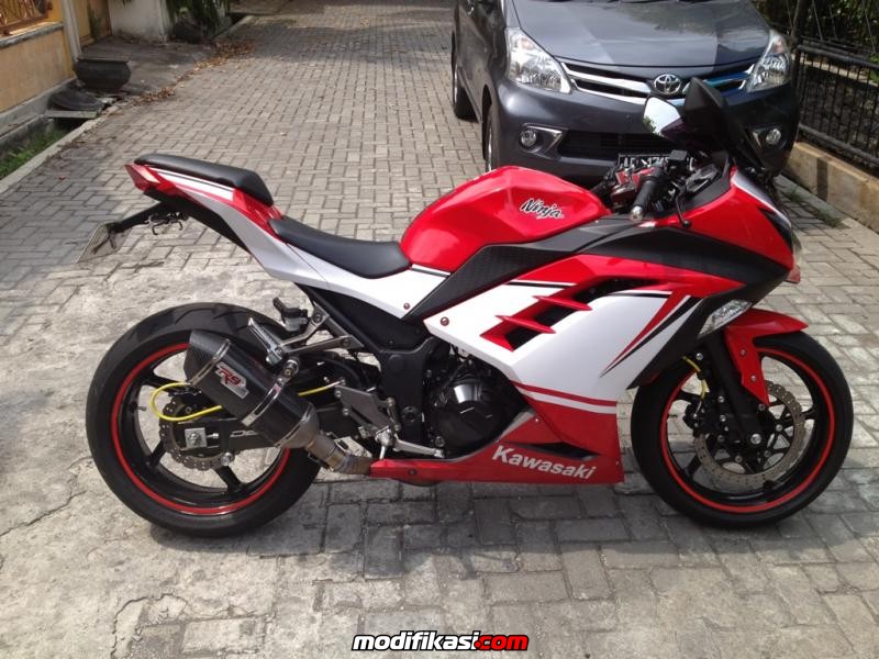 Modif standar ninja 250 FI merah - Modif Ganteng
