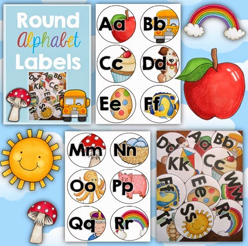 Alphabet Labels Round Style l Clever Classroom Blog