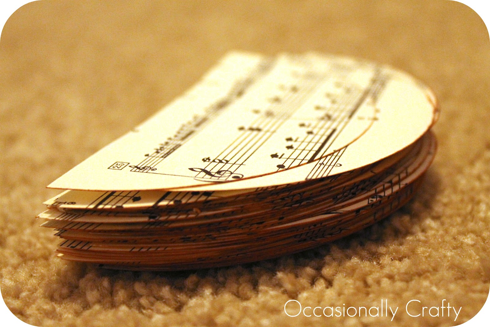 Sheet Music Wreath A Tutorial Occasionally Crafty Sheet Music