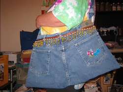 Recycled jean purse