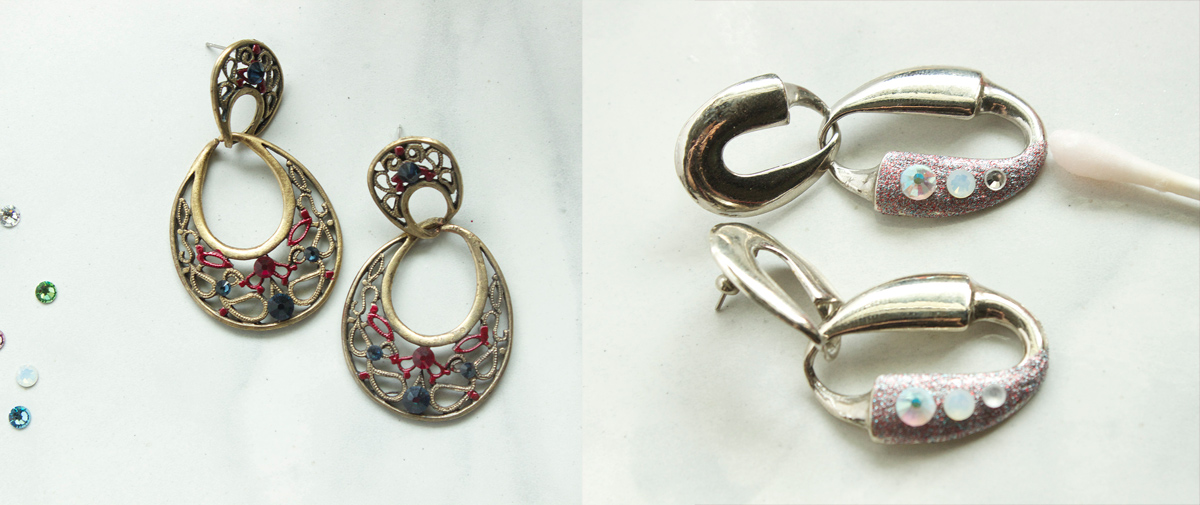 vintage earring recycling tutorial by Quiet Lion Creations. photo copyright Allison Beth Cooling.