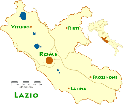 Map of Viterbo