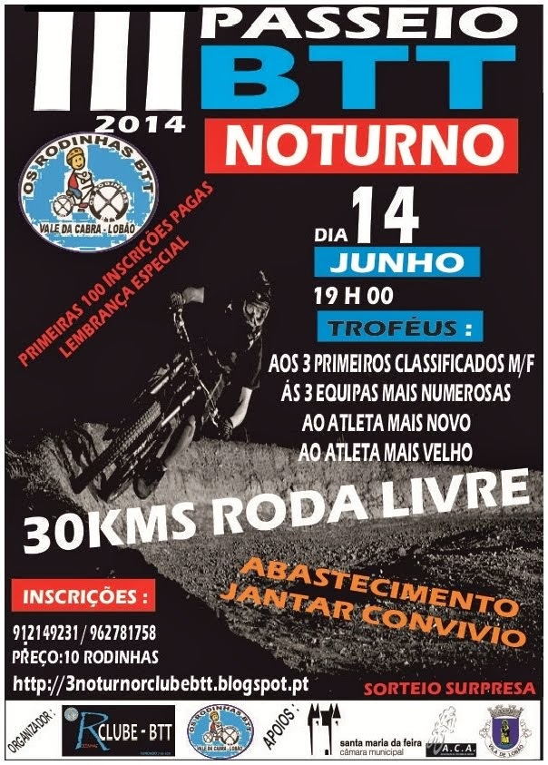 3º PASSEIO NOCTURNO BTT