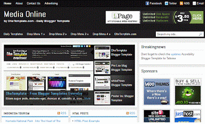Media Online Template Blogspot