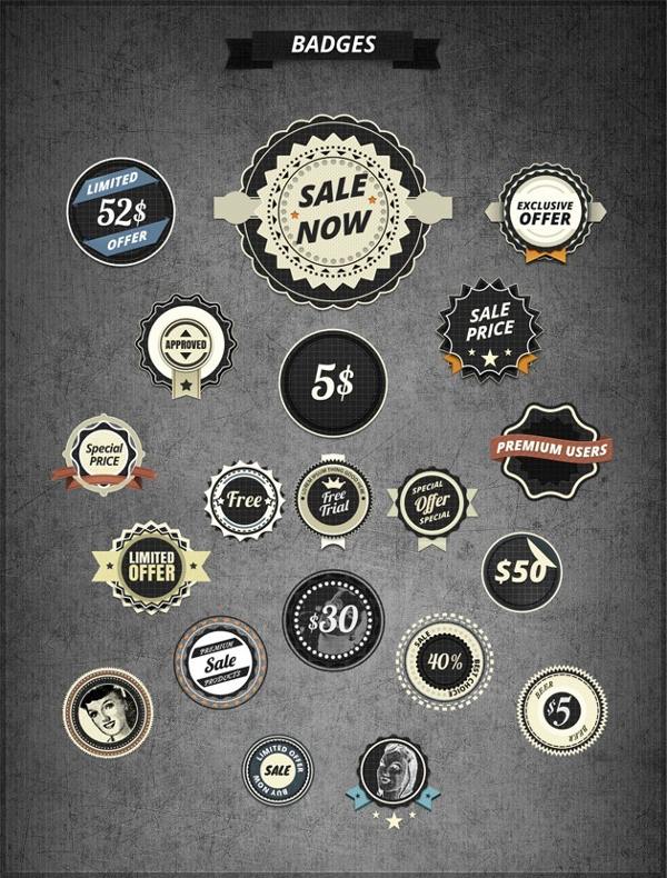 Free PSD Badges free psd, free psd badges, free vintage badges photoshop, free retro badges photo shop