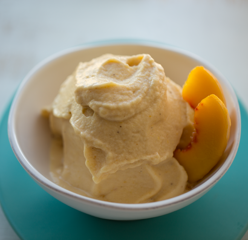 Ginger-Peach Banana Ice Cream