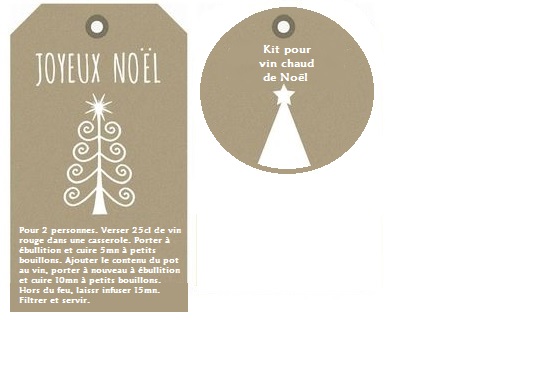 Kit Sos Verres De Vin Chaud De Noel Cadeau Gourmand Etiquettes A Imprimer Papilles On Off
