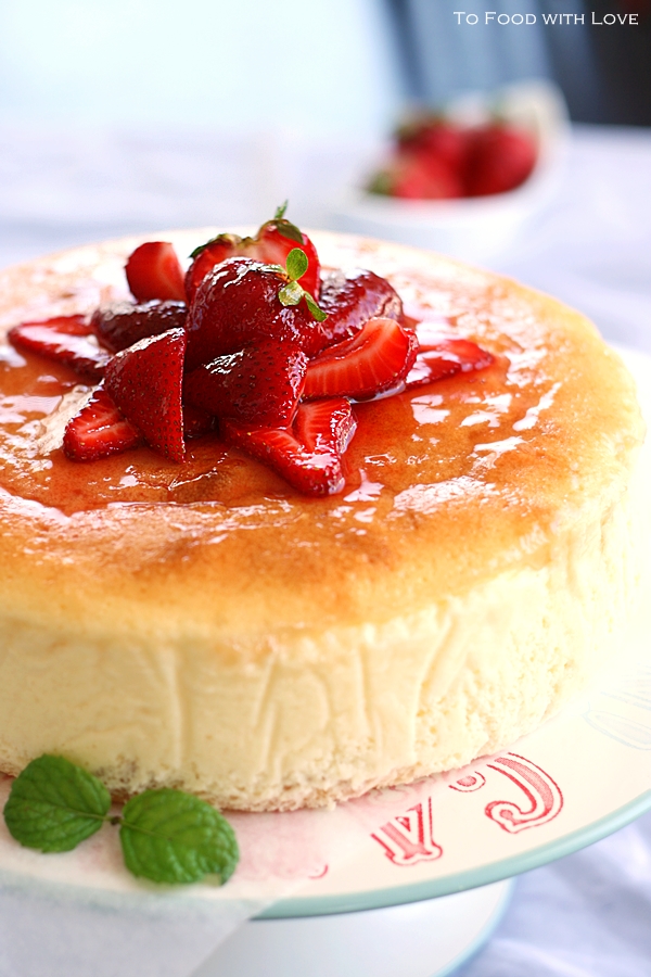 To Food with Love Creamy Japanese Cheesecake with Sponge base