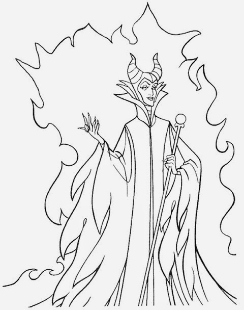 Disney Movie Princesses Maleficent Free Printable Coloring Pages