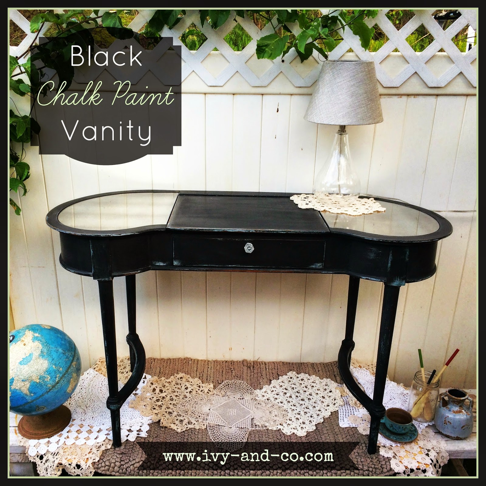 Black Chalk Paint Vanity & Crying Over Spilled Milk Ivy & Co.