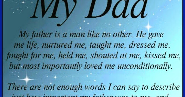 Daveswordsofwisdom.com: I love you Dad.