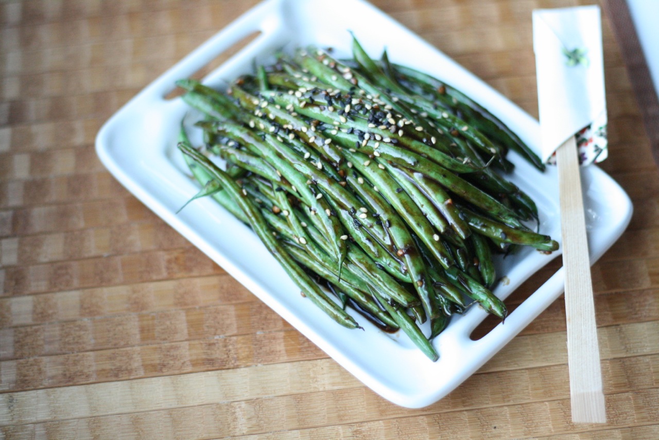 tune 'n fork Sesame Garlic Green Beans