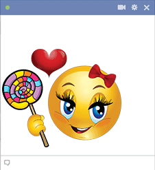 Candy Girl Smiley face with candy