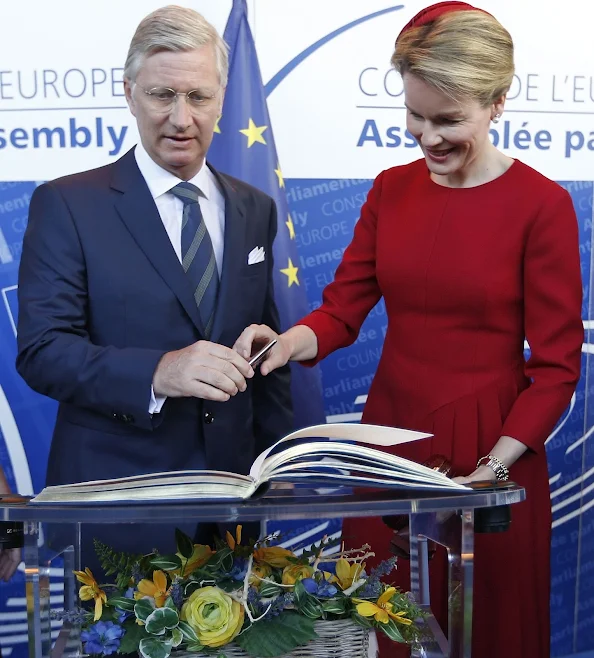 King Philippe of Belgium and Queen Matthilde of Belgium visits the Parliamentary Assembly of the Council of Europe