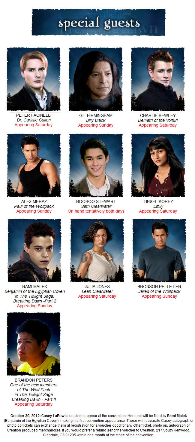 Twilight Pack Wolfpack At Twilight Convention This Weekend