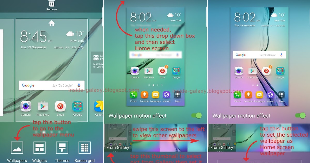 Inside Galaxy Samsung Galaxy S6 Edge How to Change Home Screen