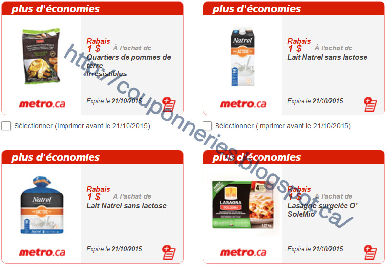 Coupons et Circulaires NOUVEAUX COUPONS MÉTRO